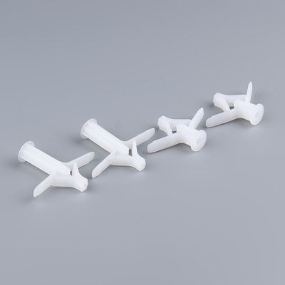 10MM X 33MM Plastic Screw Plugs White Color Nylon Butterfly Toggle Anchor